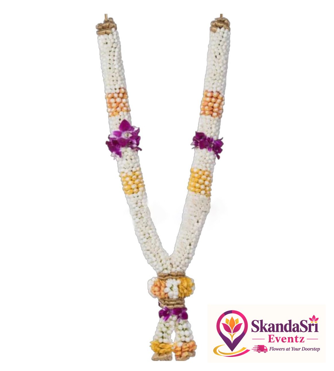 Jasmine with Yellow Rose Garland - GL013