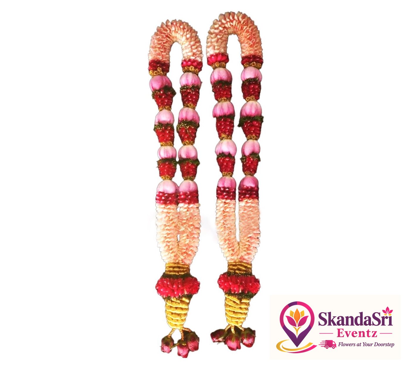 Pink, Red Petal & Lotus Garland - GL001