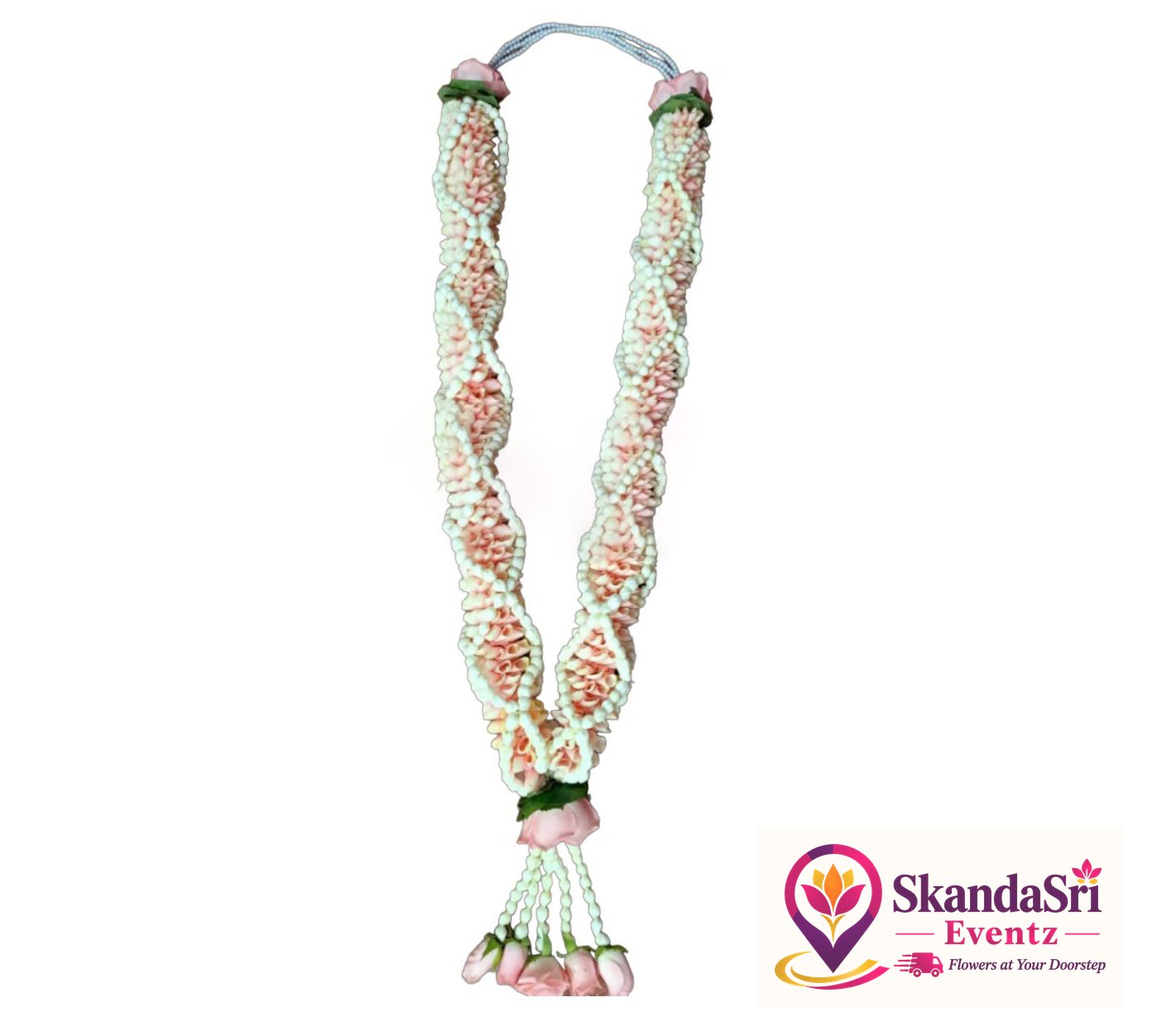 Light Pink Petal Rose & Diamond design Garland - GL007