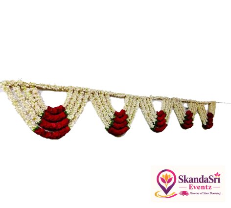 Tube Rose with Red Rose Pardha - P012