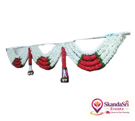 Tube Rose with Red Rose Pardha - P001